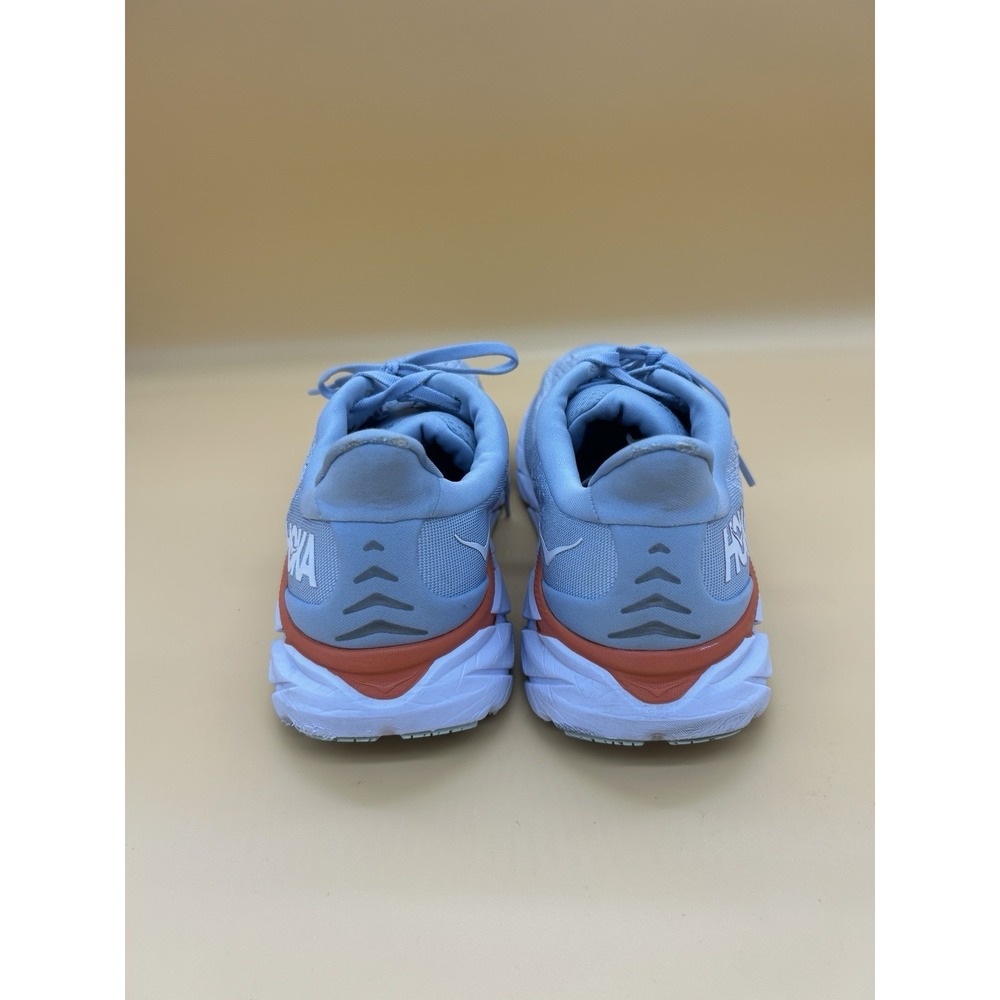 Hoka One One Women's Light Blue and Coral Running Shoes - Picture 4 of 8